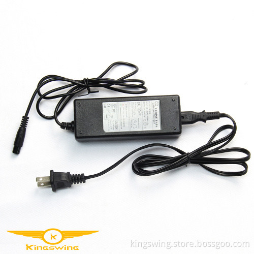 Factory UL CE Approved 42V 1.5A 3 Prong Inline Universal Lithium Battery Power Charger Adapter for Electric Self Balance Scooter